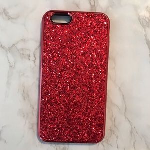 iPhone 6 Plus Glittery Red Phone case